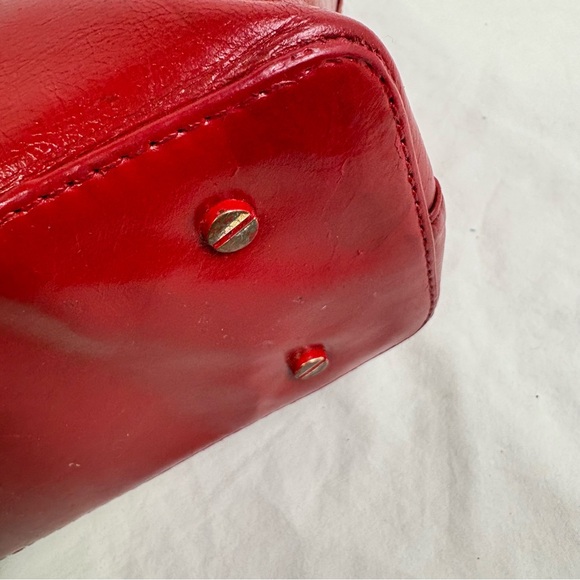 TORY BURCH Glazed Bombe Leather Tote Shoulder Bag - Picture 8 of 16